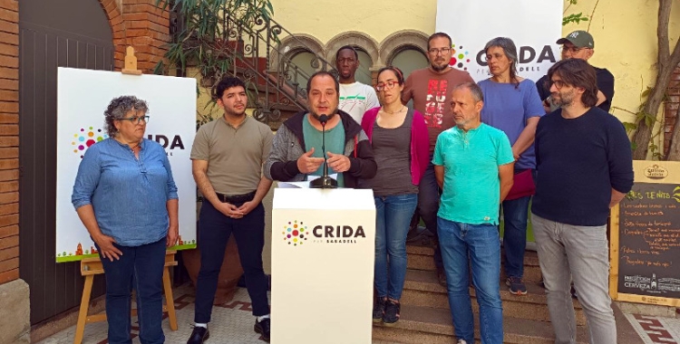 Els integrants de la Crida, en una roda de premsa a l'Arteneu/ Karen Madrid
