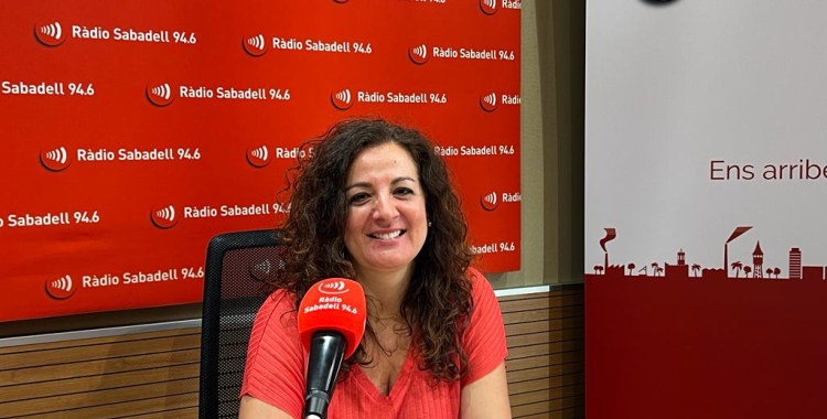 Amàlia Moreno, als estudis de Ràdio Sabadell