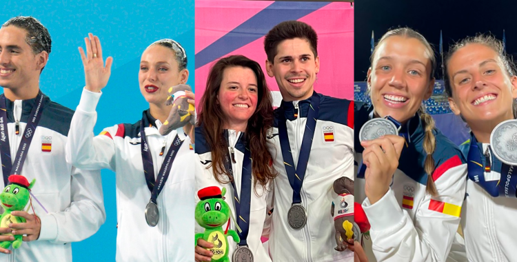 Garcia, Oviedo, Prat i Torras, amb les medalles | Cedida