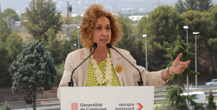 La consellera de Territori, Ester Capella, a l'estació de Volpelleres | ACN