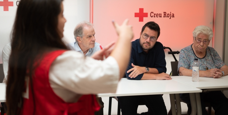 Pere Aragonès a Creu Roja