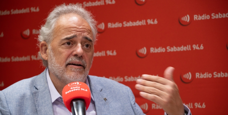 Javier Lafuente, als estudis de Ràdio Sabadell/ Roger Benet