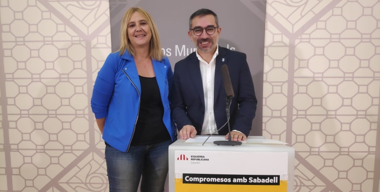 Silvia Renom i Gabriel Fernández a la roda de premsa d'aquest matí | Pau Duran