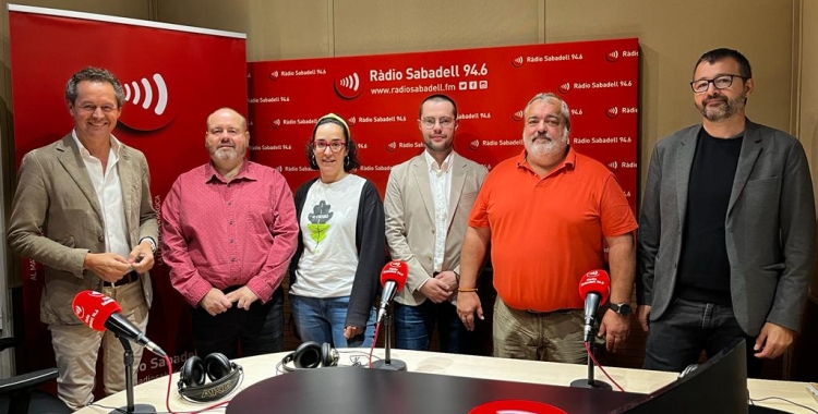 Els representants dels grups municipals avui a Ràdio Sabadell | Mireia Sans