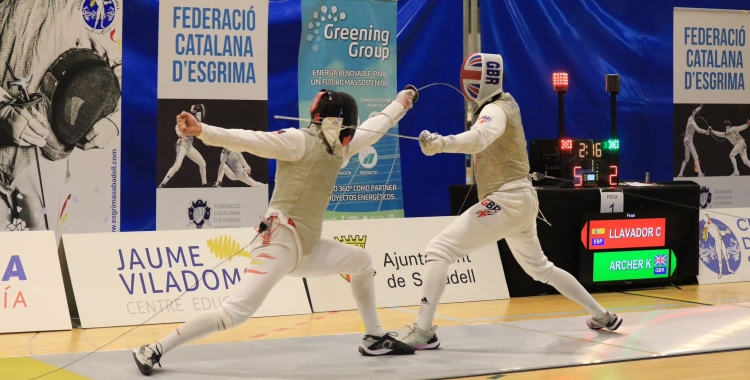 Llavador i Archer competint a la final de la Copa del Món | Club d'Esgrima Sabadell