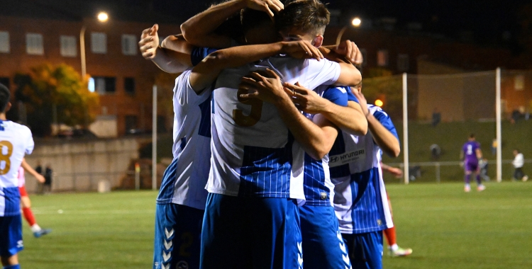 Celebració d'un gol del Sabadell 'B' d'un partit anterior | CES