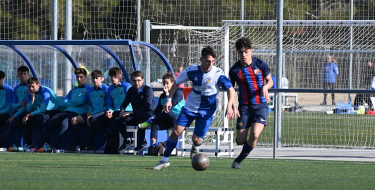 La temporada passada, el Sabadell-Barça de Divisió d'Honor va acabar en 0-1 | FutBaseCES