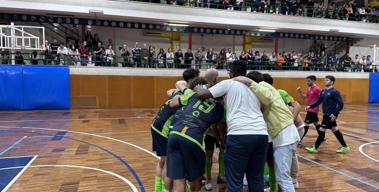 Celebració escolàpia després del triomf contra el Bellsport L'Hospitalet | Sergi Park