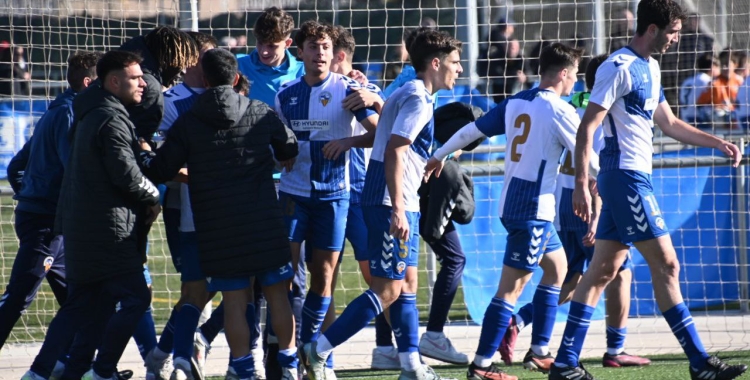 Celebració de l'1-1 en el descompte | Críspulo Díaz