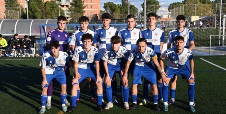Onze inicial del Juvenil A del Centre d'Esports Sabadell contra l'Espanyol (0-4) | futbaseces