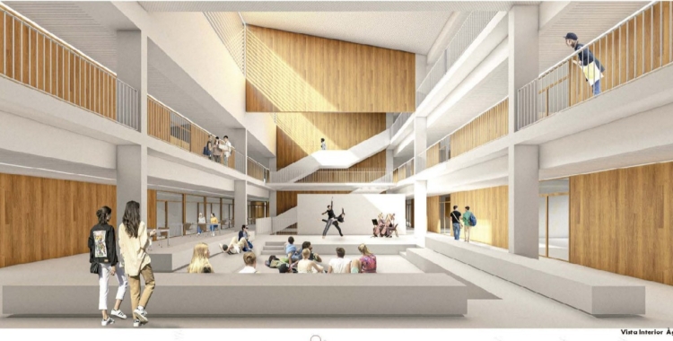 Imatge de com quedarà el futur edifici de l'Institut Arraona | Educació