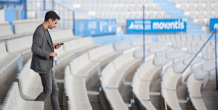 Rosende a la Nova Creu Alta durant un entrenament del Sabadell | Roger Benet