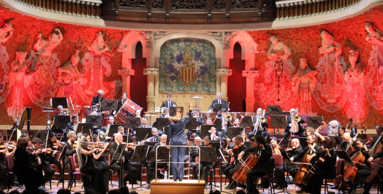 L'OSV, durant el concert al Palau de la Música/ACN