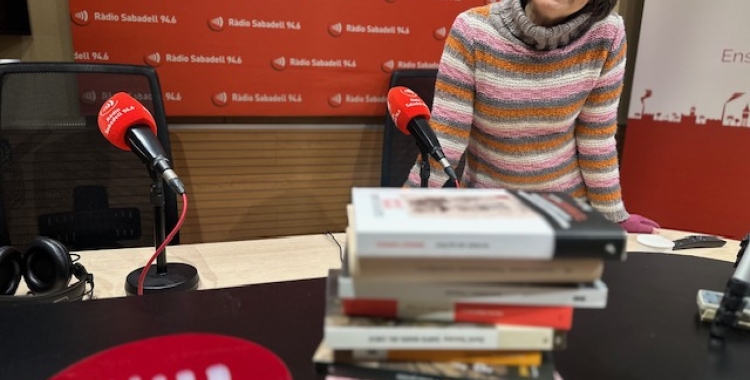 Cecilia Picún a l'estudi 1 de Ràdio Sabadell 
