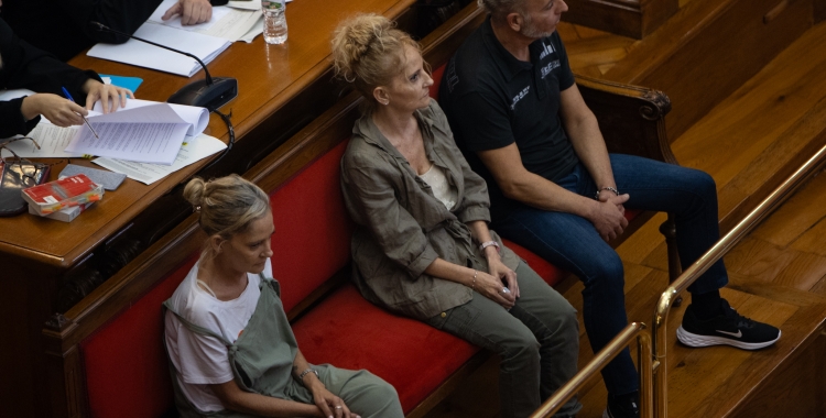 Els tres acusats durant el judici