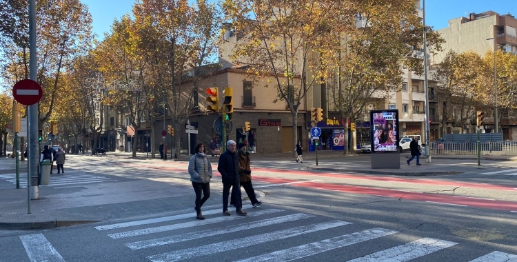 El pas de vianants entre la Rambla i l'Avinguda Barberà abans de les actuacions | Arxiu