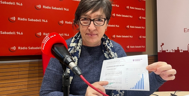 Sílvia Carrasco en una entrevista a Ràdio Sabadell
