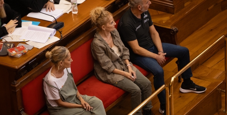 Els tres acusats durant el judici 