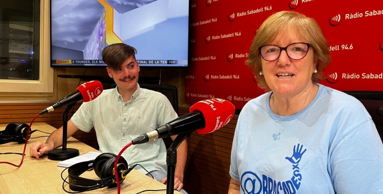 Carme Olivé i Axel Llambric a Ràdio Sabadell | Mireia Sans