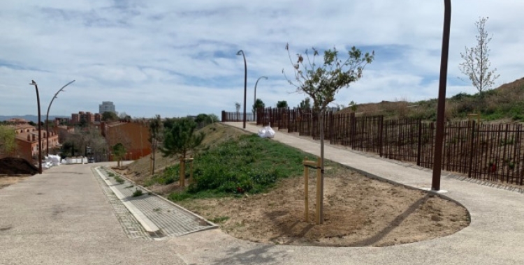 Un dels itineraris del Parc de les Aigües de Can Llong 