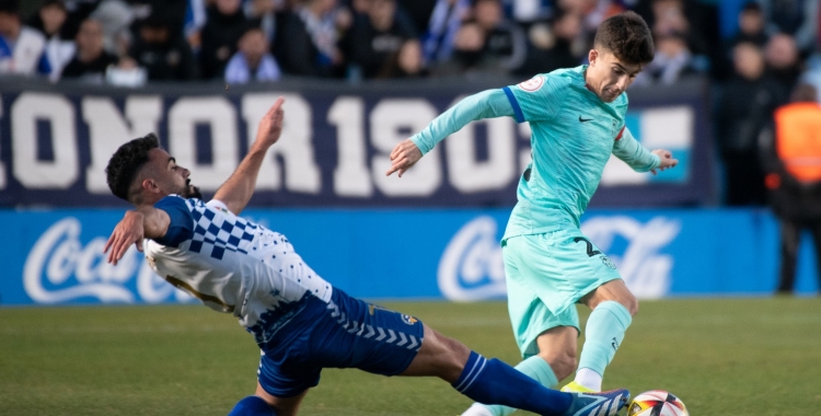 Moyano en el partit contra el Barça Atlètic | Roger Benet