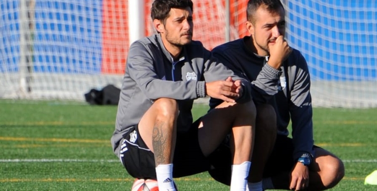 Carlos López i Oscar Tutó durant un entrenament aquesta temporada | JM Guarch