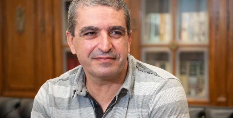 El president del Gremi de Fabricants, Esteve Gené, en una entrevista a la seu de la institució | Roger Benet