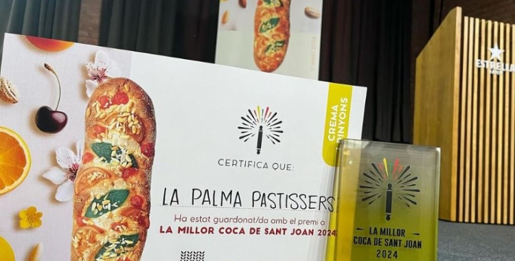 La Palma Pastisseria ha guanyat el primer premi del concurs millor coca de Sant Joan