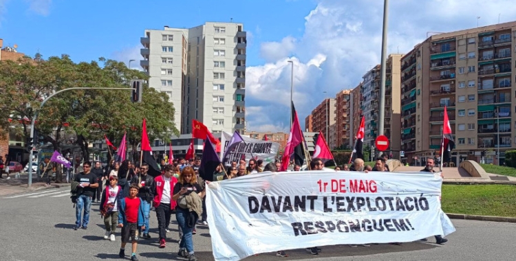 Capçalera de la manifestació de l'1 de Maig a la Concòrdia| Karen Madrid