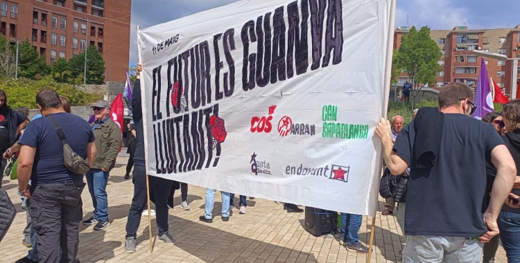 Pancarta de la manifestació de l'1 de Maig | Karen Madrid