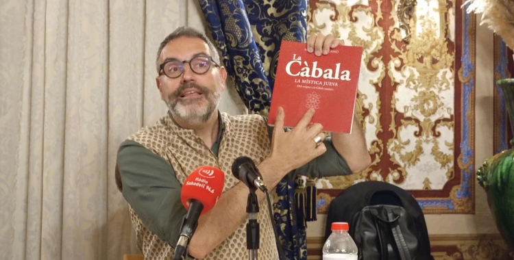 Manuel Forcano, durant l'acte al Museu d'Art | Karen Madrid