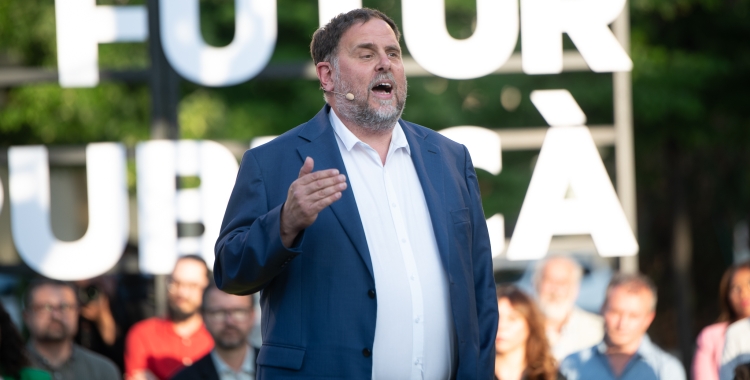 Oriol Junqueras en un acte a Sabadell 