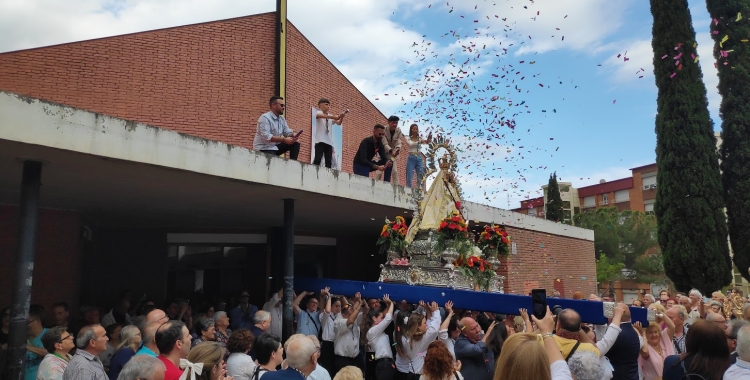 La Verge de la Cabeza sortint de la parròquia del Sagrat Cor | Pau Duran