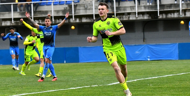 Vladys celebrant un dels seus gols a Fuenlabrada | CES