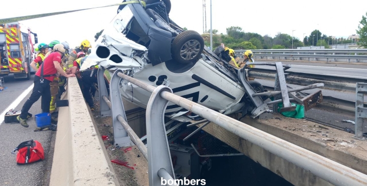 Un accident a la C-58, a l'altura de Ripollet