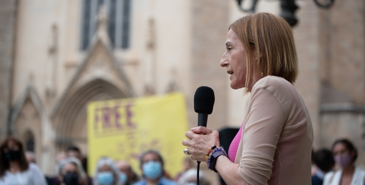 Carme Forcadell en un acte a Sabadell