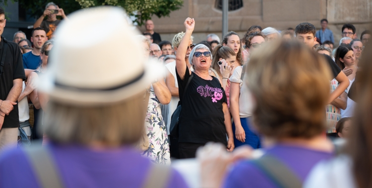 Manifestació en suport a la víctima del feminicidi de Ca n'Oriac