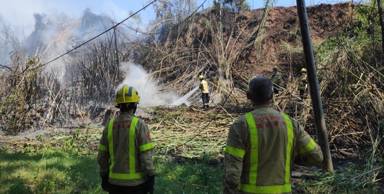 Una imatge de la zona de l'incendi