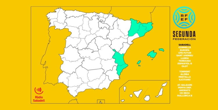 Així queda el mapa amb els rivals del Sabadell | Ràdio Sabadell