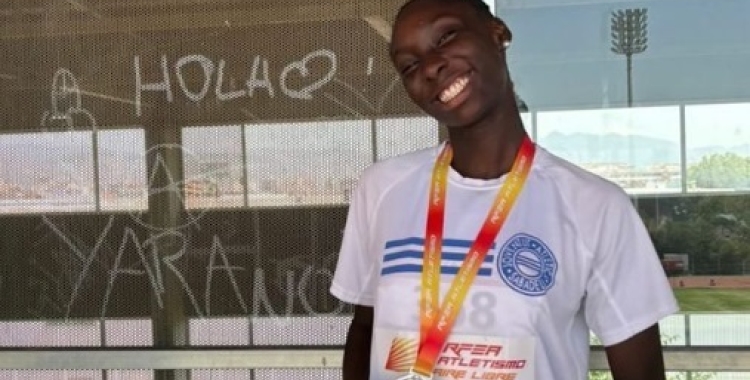 Diallo, amb la seva medalla de plata | JAS