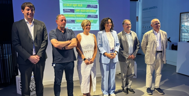 Representants de TDAH Vallès, l'Ajuntament, la UES, la TUS i Aigües de Sabadell | Mireia Sans