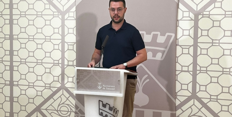 Eloi Cortés en roda de premsa