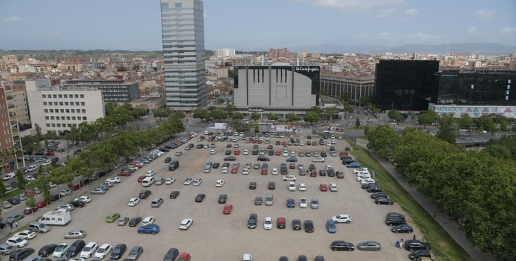 L'aparcament de sorra de l'Eix Macià 