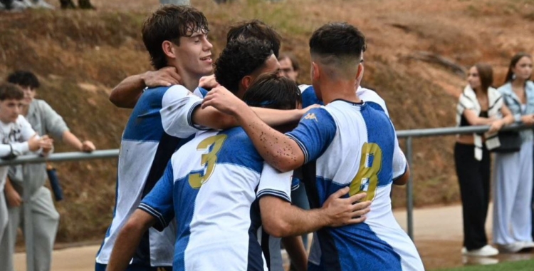 Celebració del Sabadell d'un des gols de Lou Williams | FutBaseCES