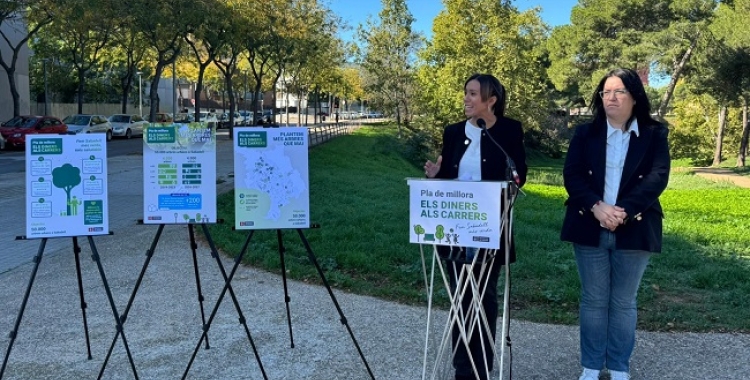 Farrés i Molina, presentant la plantació de 4.000 arbres