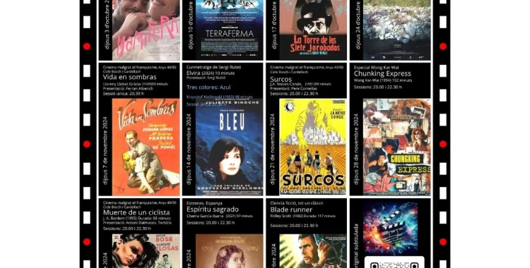 Cineclub, programació del quart trimestre