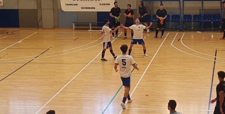 Celebració d'un dels gols del Natació Sabadell | CN Sabadell