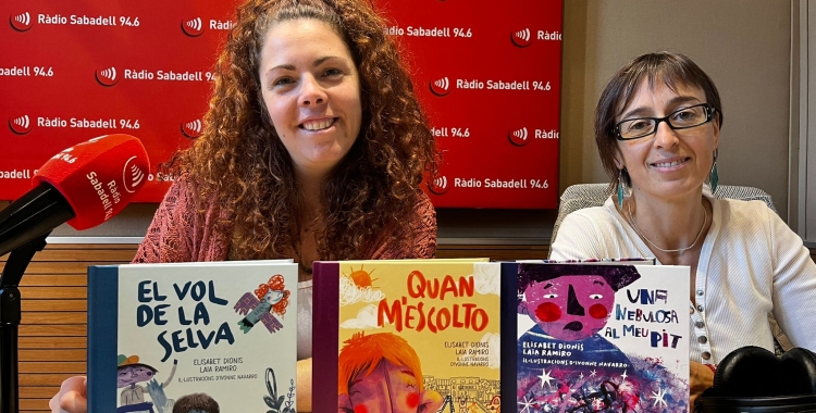 Laia Ramiro i Elisabet Dionís a Ràdio Sabadell | Mireia Sans 