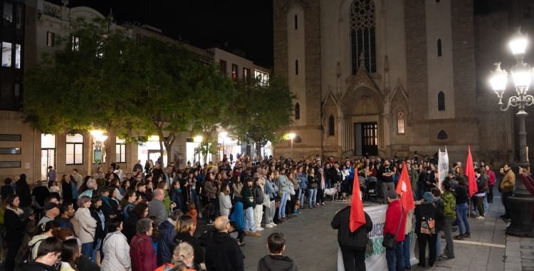 La manifestació a la plaça Sant Roc