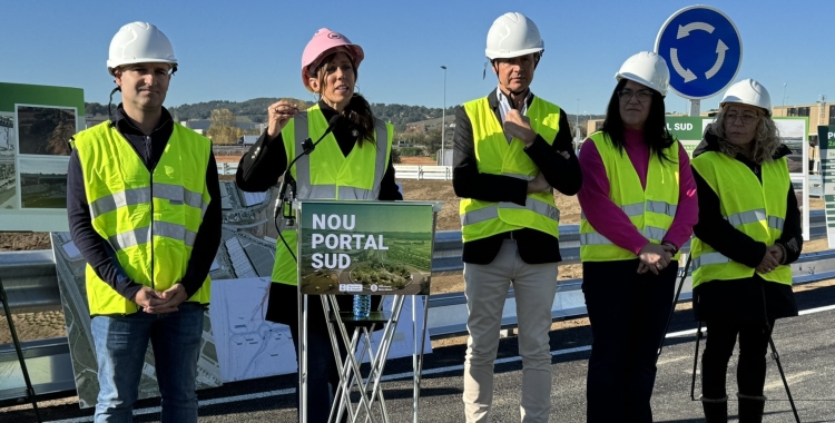 Una imatge de la roda de premsa de presentació de l'obertura del Portal Sud | Ajuntament de Sabadell